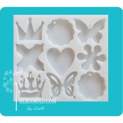 تصویر قالب سیلیکونی رزین آویز و گردنبند اشکال فانتزی طرح N9 Resin silicone mold, model of fancy shapes, code N9