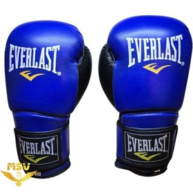 تصویر دستکش بوکس آتل دار چرم طرح EVERLAST اورلست 12 اونس 