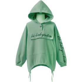 تصویر ست هودی و شلوار بچگانه دخترانه مدل گت دار سایز ۴۰ و ۵۵ رنگ سبز زیتونی 