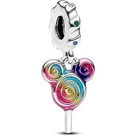 تصویر چارم آویز آب نبات میکی موس رنگارنگ پاندورا Pandora Colorful Mickey Mouse Candy Dangle Charm