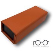 تصویر قاب عینک مگنتی رویه چرم مصنوعی رنگ مشکی 