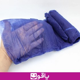 تصویر ملحفه 120x220 دو سر کش آبی بسته 6 عددی روتختی یکبار مصرف 