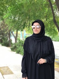 تصویر عبا مشکی سرشانه ریش دار 