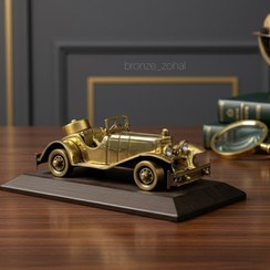 تصویر ماشین دکوری مدل بنز کروک برنزی 