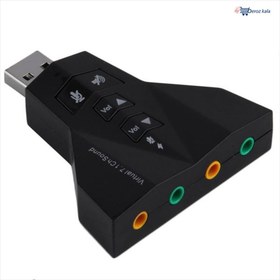 تصویر کارت صدا USB مدل موشکی Virtual7.1 USB sound card Model Rocket Virtual7.1