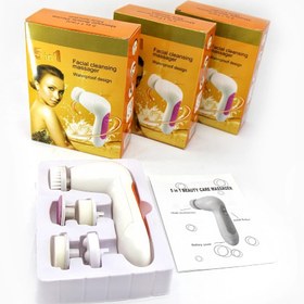 تصویر فیس براش باطری دار پنج کاره facial cleansing massager 5 in 1 face