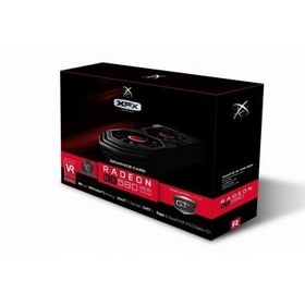 تصویر کارت گرافیک ایکس اف ایکس مدل آر ایکس 580 GTS Black Edition با حافظه 8 گیگابایت ا RX-580P8DBDR Radeon RX 580 GTS Black Edition 8GB OC+ Graphics Card 