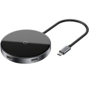 تصویر شارژر وایرلس 10 وات باسئوس مدل Circular Mirror Wireless Charger Hub WXJMY- 0G Circular Mirror Wireless Charger Hub WXJMY- 0G