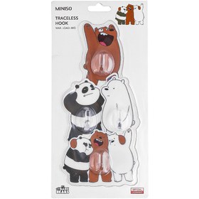 تصویر قلاب (هوک) مینیسو، مدل We Bare Bears- Traceless Hook (4 Pack)، مدل ما خرسها 