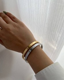 تصویر دستبند - طلایی / 17 