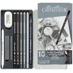 تصویر ست طراحی 10 تکه گرافیت کرتاکالر مدل Artino Graphic Drawing Set 