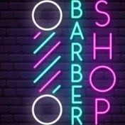 تصویر تابلو نئون آرایشگاه مردانهBarber Shop 