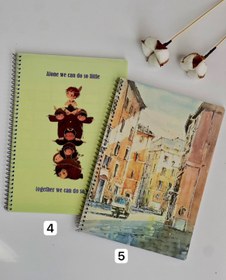 تصویر دفتر دو خط زبان 100 برگ 