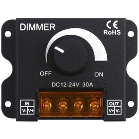 تصویر دیمر ولومی ۱۲ تا ۲۴ ولت ۳۰ امپر dimmer