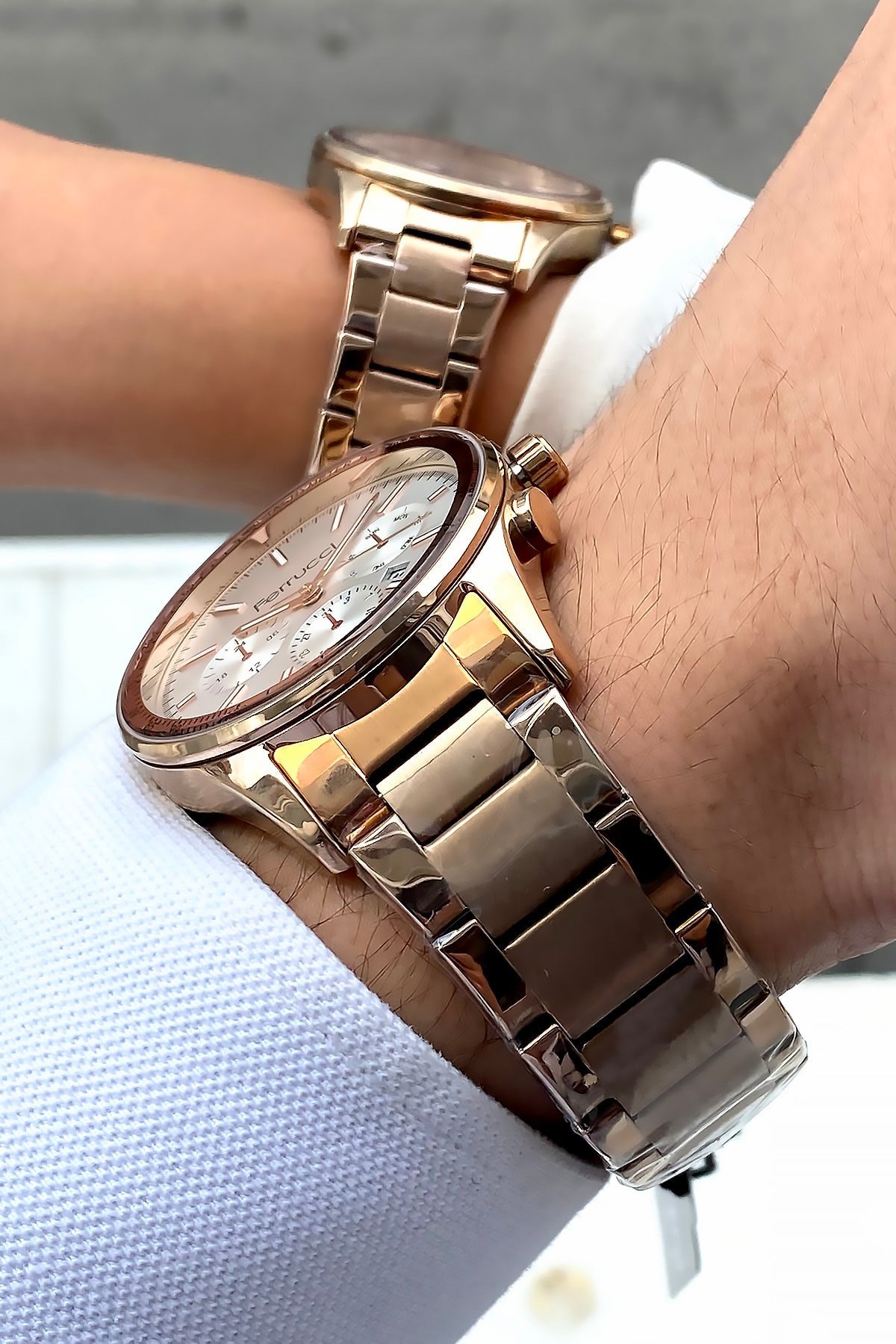 خرید و قیمت Ferrucci برند اصلی 24 ماه گارانتی ساعت مچی عاشقانه استیل ضد آب  جعبه دار | ترب