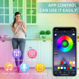 تصویر ریسه نوری هوشمند MOES مدل WLS-TD ظرفیت ۱۰ متر RGB 