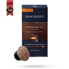 تصویر کپسول قهوه دیویدوف Davidoff مدل اسپرسو espresso 57 پک 10 تایی 