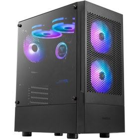 تصویر کیس کامپیوتر گیم دیاس Talos E3 Mesh RGB Mid Tower مشکی Gamdias Talos E3 Mesh RGB Mid Tower Black Computer Case