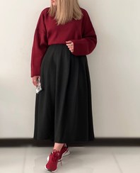 تصویر دامن فوتر زنانه کد ۱۰۵۶ رنگ طوسی تیره 