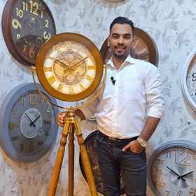 تصویر ساعت ایستاده چوبی مدل تلسکوپی 170 سانتی - طوسی standing clock