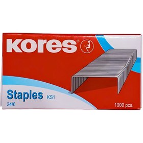 تصویر سوزن منگنه کورس سایز 24/6 بسته 1000 عددی Kores 24/6 Staples Heavy Duty