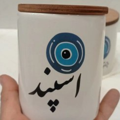 تصویر جای اسپند در دو طرح سرامیکی در چوبی 