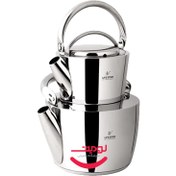 تصویر کتری و قوری استیل لایف اسمایل مدل TK1-18 ظرفیت 1 و 2.5 لیتر 