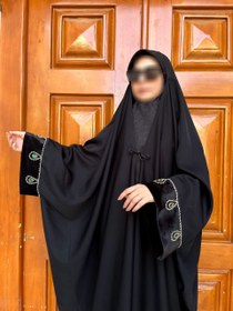 تصویر چادر یاسمین جواهر دوزی ملکا | طراحی لوکس 