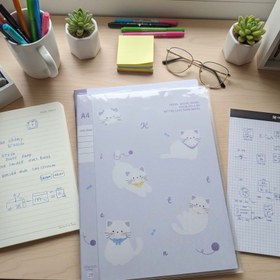 تصویر کلیر بوک گربه - رنگ بنفش 