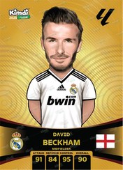 تصویر کارت فوتبالی کیمدی دیوید بکام 2025 - سری ادونس به همراه فیگور دیوید بکام 2025 بهکام David Beckham