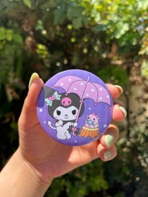 تصویر آینه جیبی کرومی طرح پاندا بامزه 