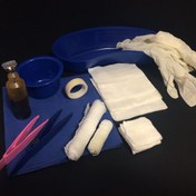 تصویر سـت پانسمان با دستکش و رسیور 