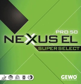 تصویر رویه راکت نکسوس EL پرو 50 سوپرسلکت GEWO Table Tennis Rubber Model Nexxus EL Pro 50 SuperSelect