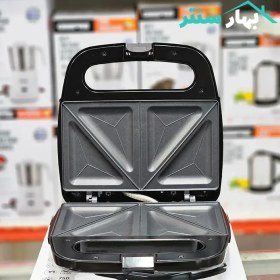 تصویر اسنک و ساندویچ ساز جیپاس مدل GSM6002 Portable Powerful 700W 2 Slice Grill Maker With Non-Stick Plates GGM6002 Geepas