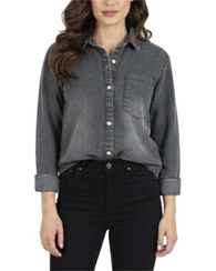 تصویر شومیز جین زنانه دودی آر ان اس RNS کد 11272600 