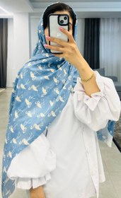 تصویر شال آبی فلامینگو 