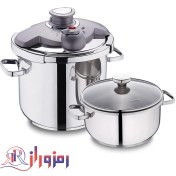 تصویر زودپز دوقلو کرکماز مدل A175 ظرفیت ۴ و ۶ لیتر استیل ضد زنگ 