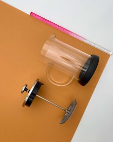 تصویر فرنچ پرس پیرکس پایه سیلیکونی 