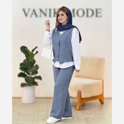 تصویر ست شومیز و شلوار زنانه شناسه 0132 رنگ سبز، طوسی، آجری، سورمه ای، آبی، مشکی 