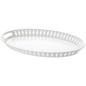 تصویر سینی پذیرایی ایکیا مدل ROMANTISK رنگ سفید و صورتی 