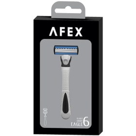 تصویر افکس تیغ اصلاح ایگل 6 لبه تکی Afex Eagle Derby 6 Blades Shaver 1n