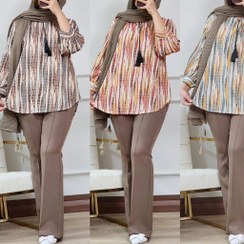 تصویر شومیز زنانه پریماه فری سایز جنس کراش 