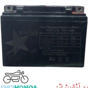 تصویر باتری 7 آمپر موتور سیکلت هندا استارتی 