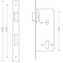 تصویر قفل سوئیچی غلطکی 90 بهریزان ML90G 