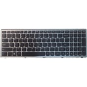 تصویر LENOVO Keyboard Z500 BLACK WITH FRAME SILVER 