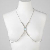 تصویر زنجیر سینه نگین دار سلویا کد 61 