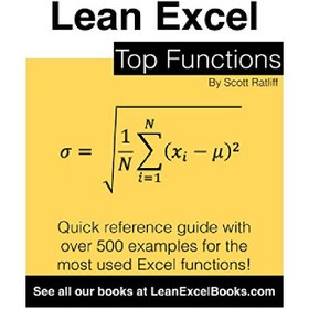 تصویر دانلود کتاب Lean Excel: Top Functions - Quick Reference Guide with 500 Examples اکسل ناب: توابع برتر - راهنمای مرجع سریع با 500 مثال