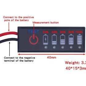 تصویر ماژول نشانگر سطح شارژ باتری 4 سل طرح C 