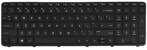 تصویر Keyboard HP 15-N N15 مشکي اينتر کوچک با فريم 