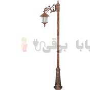 تصویر چراغ تکشاخه حیاطی و پارکی تکشیدفام مدل ویکتوریا کمرباریک کد 91200-15-8214 